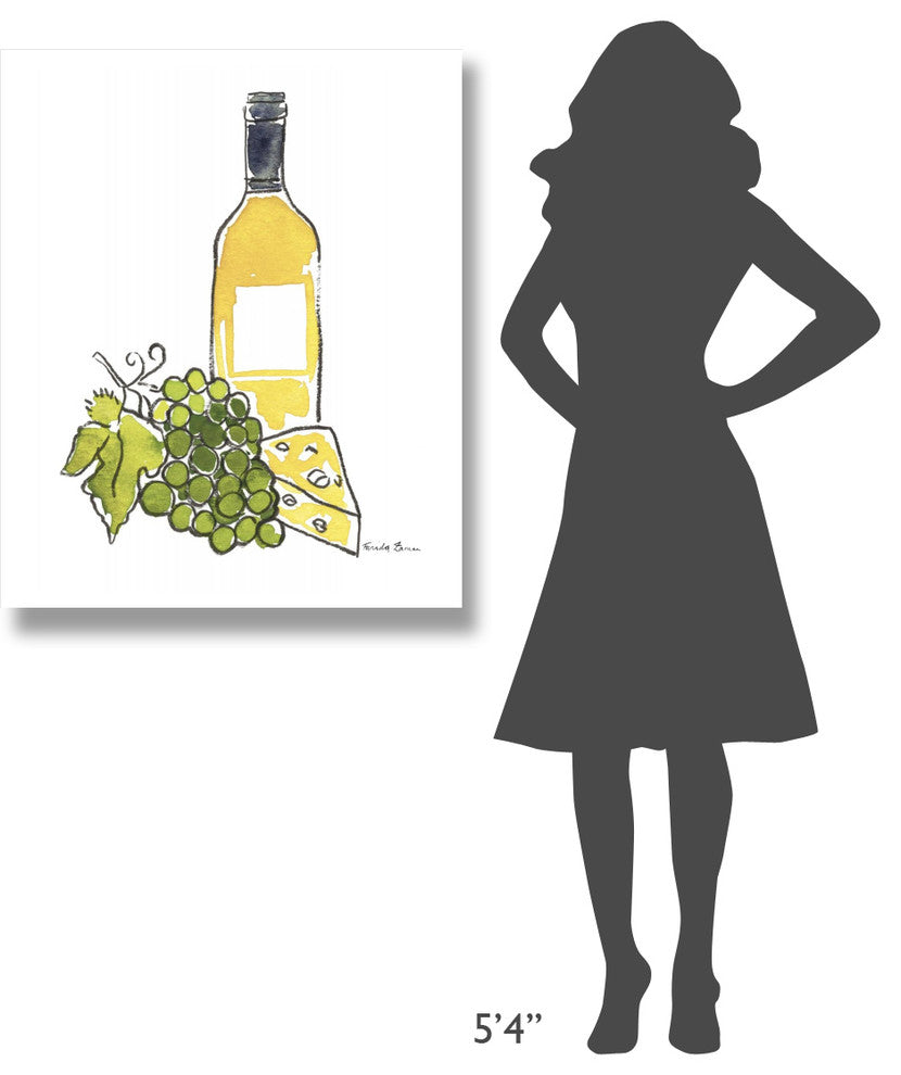 "Wine Time IV" Digital Paper Print by Farida Zaman, 30"x37"
