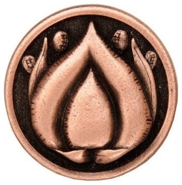 Hope Blossom Knob Antique Brass, Antique Copper