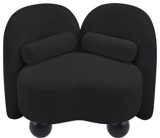 Daphne Upholstered Chair/Loveseat/Sofa, Black, Chenille Fabric, Chair
