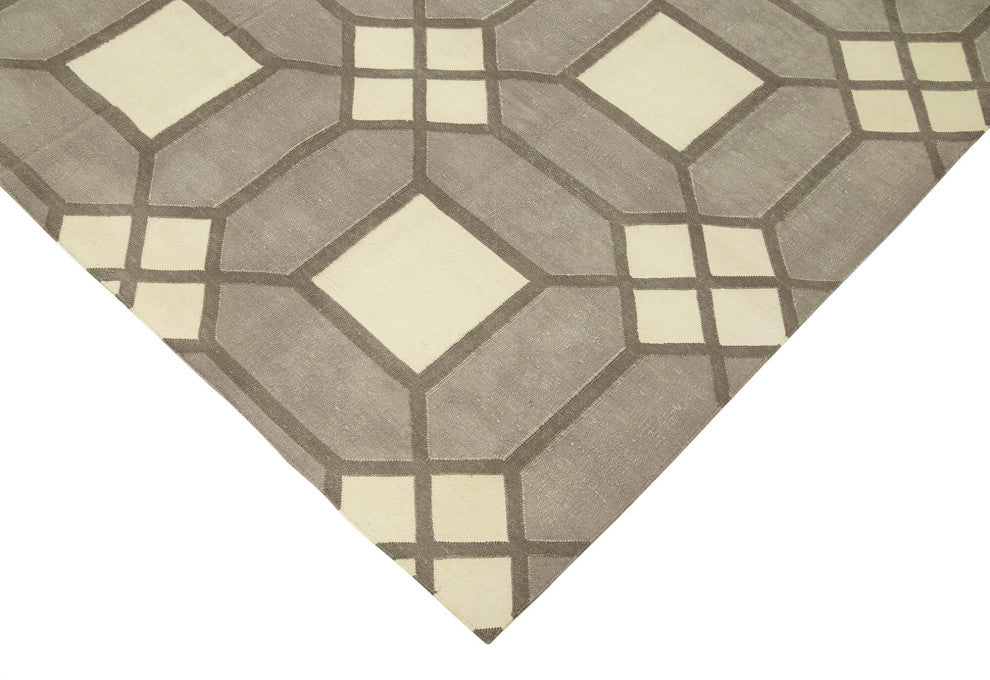 Rug N Carpet - Handmade Wool 6' 0'' x 8' 9'' Flatweave Dhurrie Kilim Rug