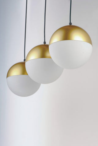 ET2 E20363-92 Half Moon 3 Light 30"W LED Linear Pendant - Black