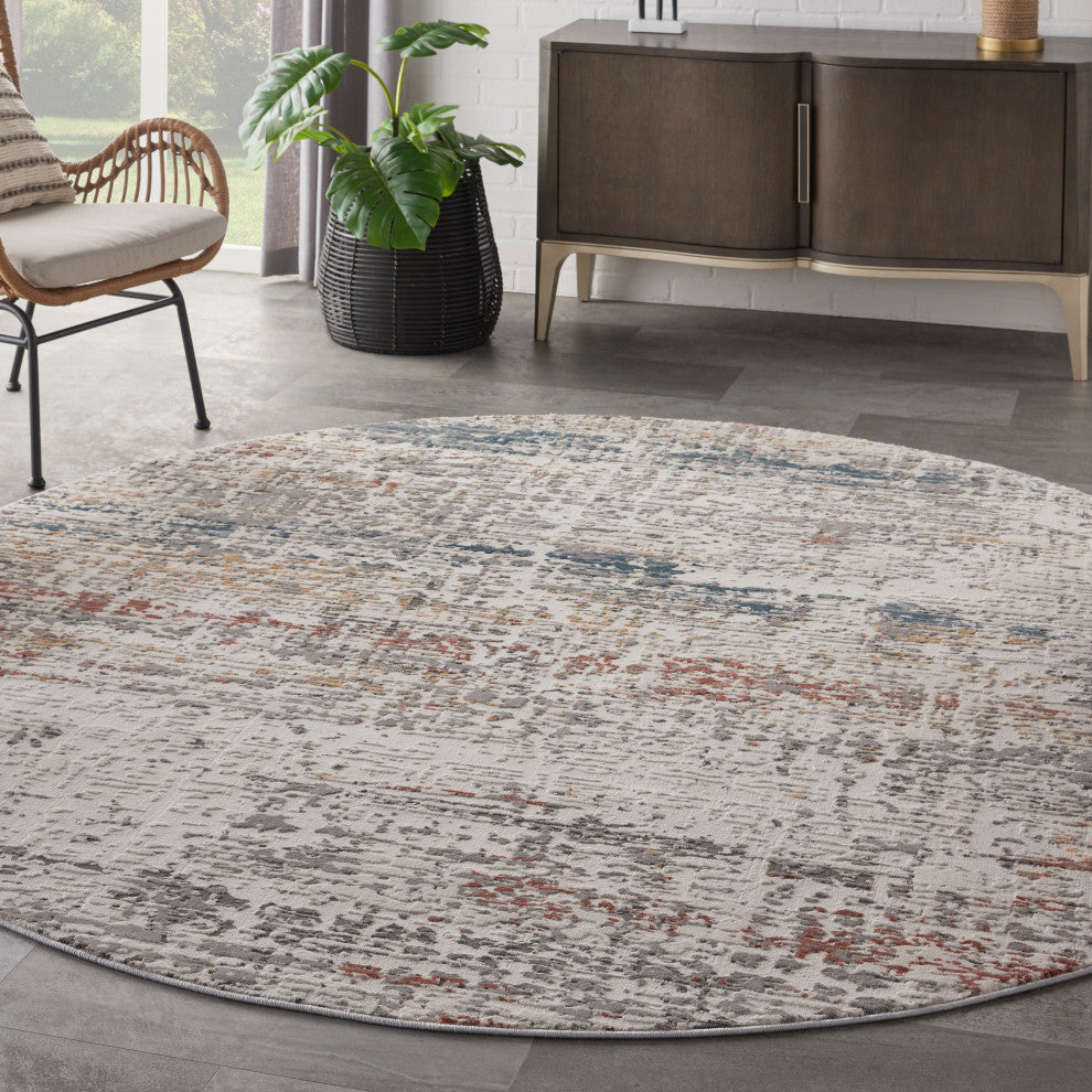 Nourison Home 5'3"xRound Rustic Textures Area Rug