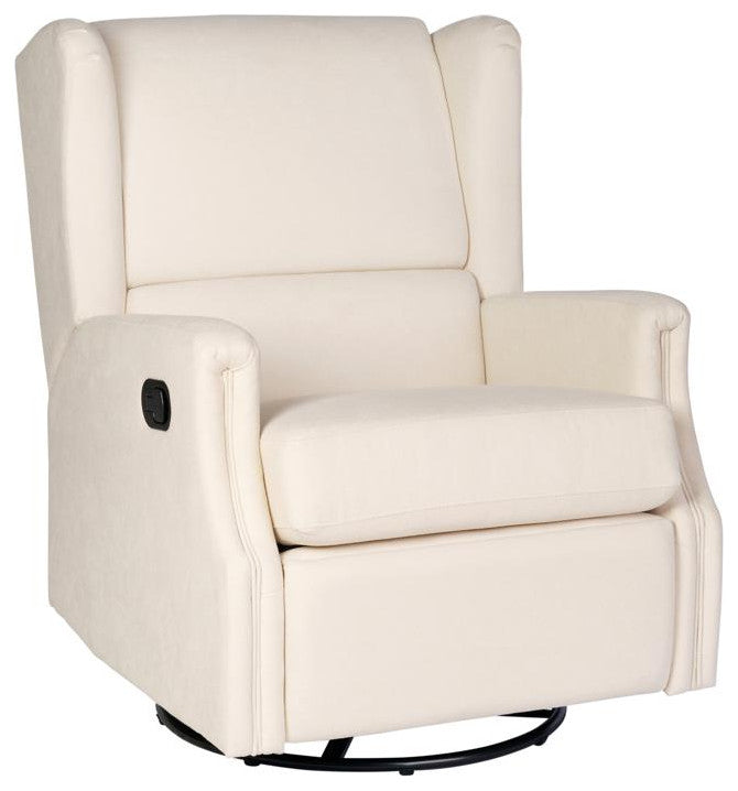Omma Swivel Wingback Recliner Glider Rocker Recliner, Cream