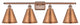 Ballston Cone Bath Vanity Light, Antique Copper, Antique Copper