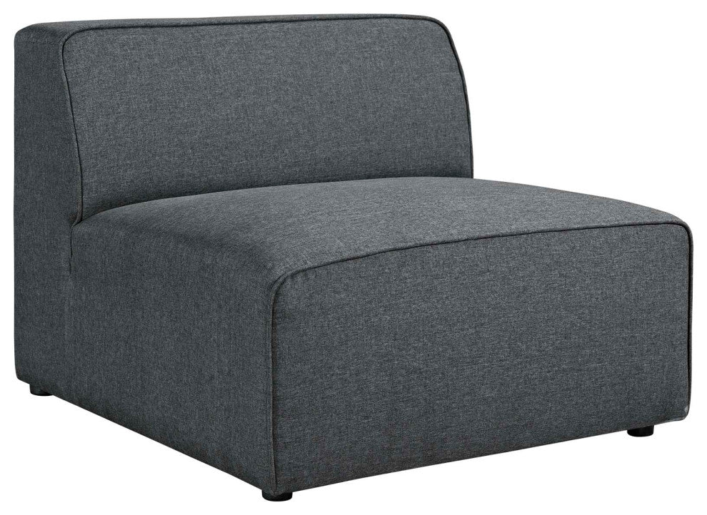 Gray Mingle 7 Piece Upholstered Fabric Sectional Sofa Set