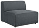 Gray Mingle 7 Piece Upholstered Fabric Sectional Sofa Set
