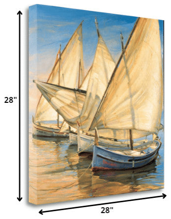 28" Series of Boats With Lateen Sails Giclee Wrap Canvas Wall Art