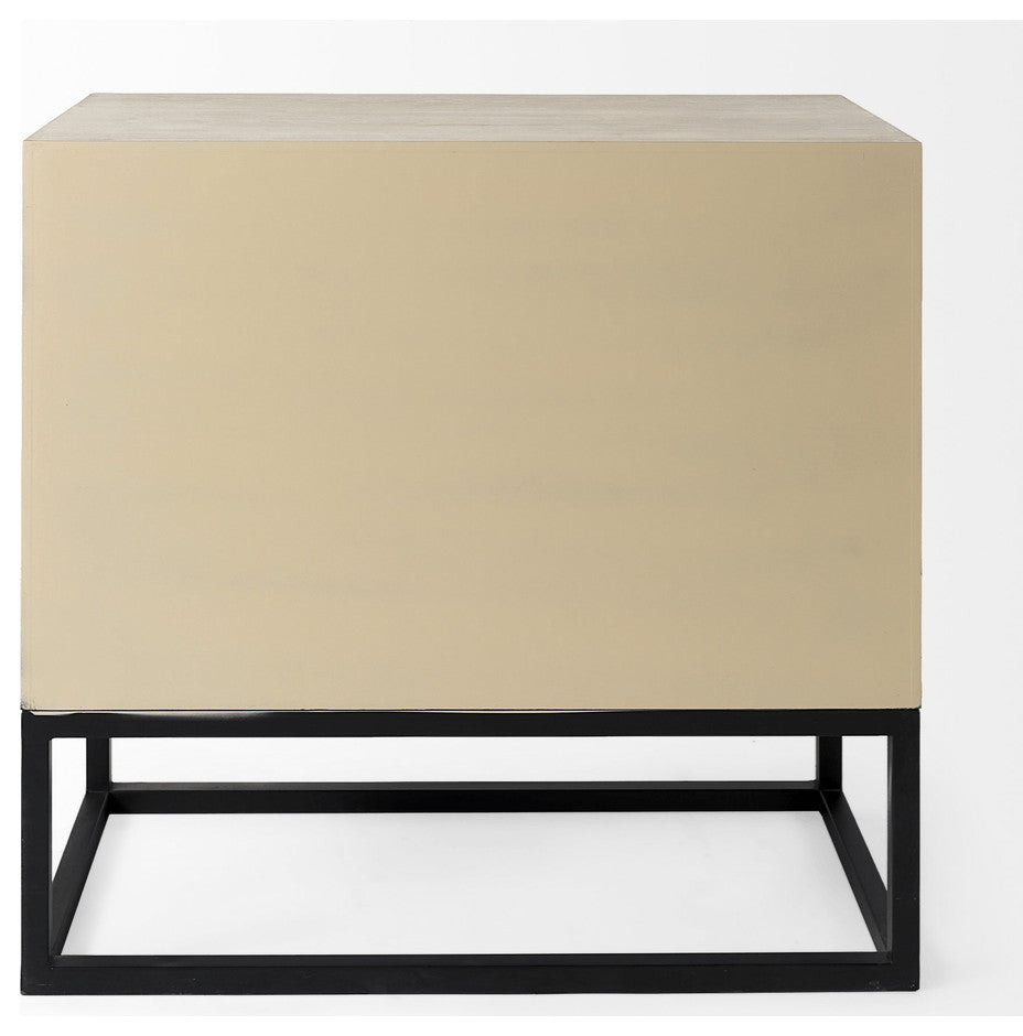 Rustic Modern Light Wash Two Drawer Chest