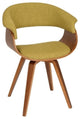 Armen Living Summer Modern Fabric Upholstered Accent Chair in Green