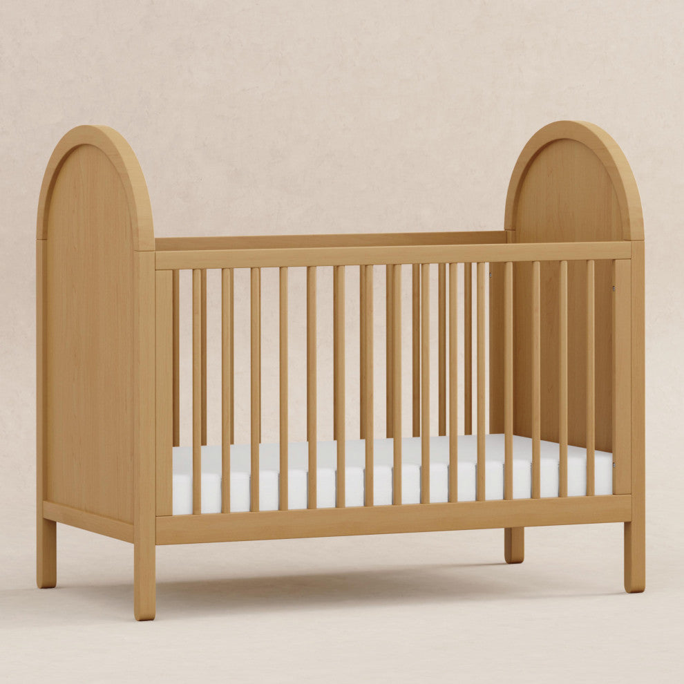 Bondi Cane 3-in-1 Convertible Crib with Toddler Bed Conversion Kit, Honey, Wood