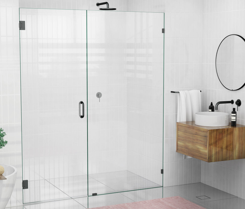 78"x71" Frameless Shower Door Wall Hinge, Oil Rubbed Bronze