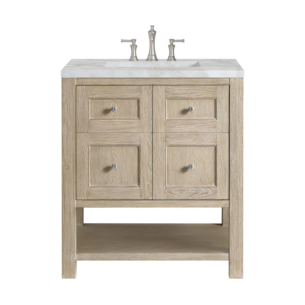 Breckenridge 30" Single Vanity, Oak, 3 CM Victorian Silver Top