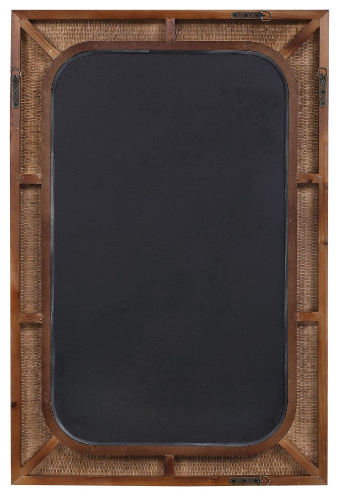 Uttermost 09687 Tahiti 28" W x 42" H Vintage Rectangular Framed - Warm Maple