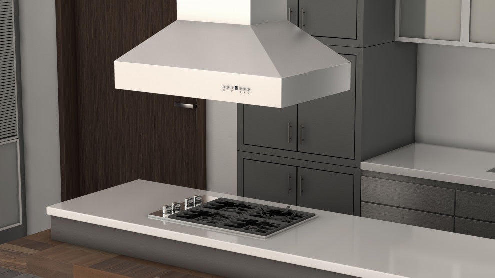 ZLINE 36 in. Outdoor Island Mount Range Hood, Stainless Steel, 697i-304-36