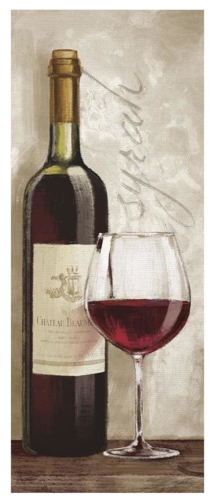 "Wine in Paris VI" Digital Paper Print by Janelle Penner, 26"x62"