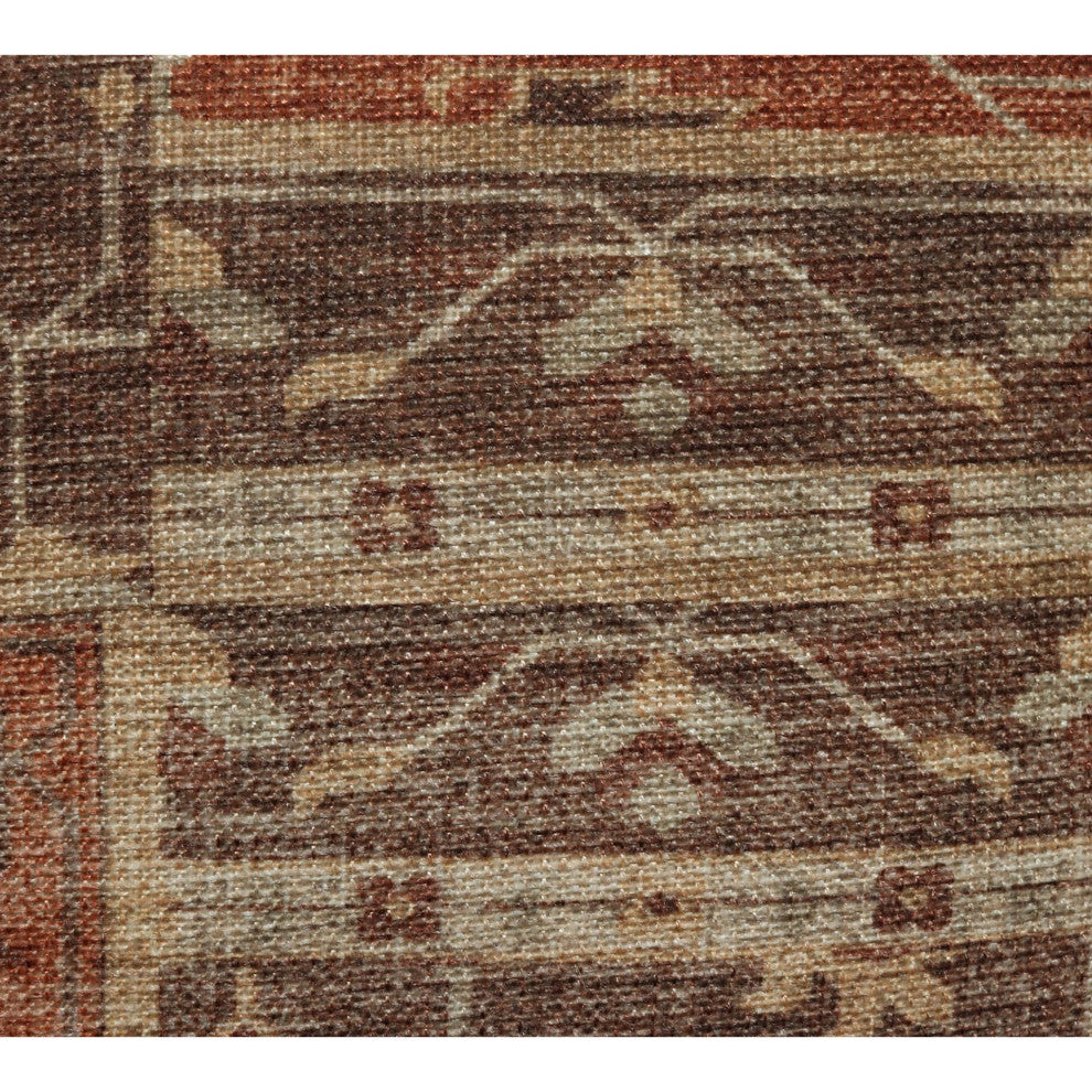 Brown Machine Woven with Tassels Montreat Throw Pillow, 20" x 20"