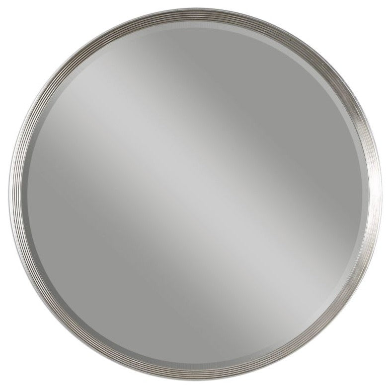 Uttermost Serenza Round Silver Mirror
