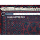 Deep and Saturated Red, Hand Knotted Afghan Khamyab Pure Wool Rug, 2'8"x12'6"