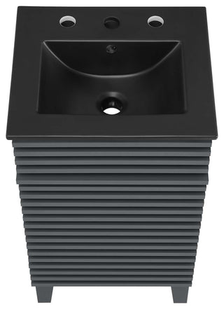 Render 18" Bathroom Vanity, Gray Black