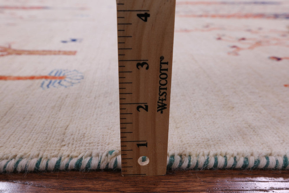 5' 9" X 7' 7" Hand-Knotted Tribal Persian Gabbeh Rug Q5651