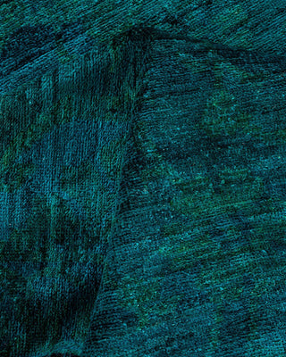 Overdyed, One-of-a-Kind Hand-Knotted Area Rug Green, 5'10"x9'1"