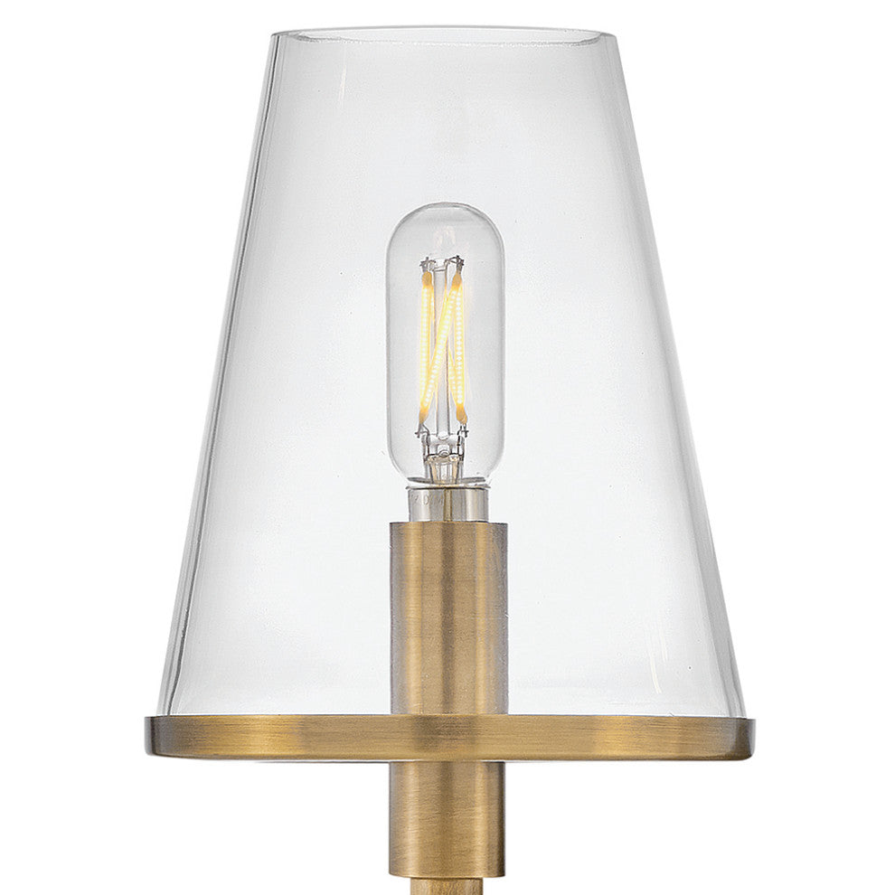 Hinkley Marten 15" Two Light Bath Vanity Fixture, Heritage Brass + Black