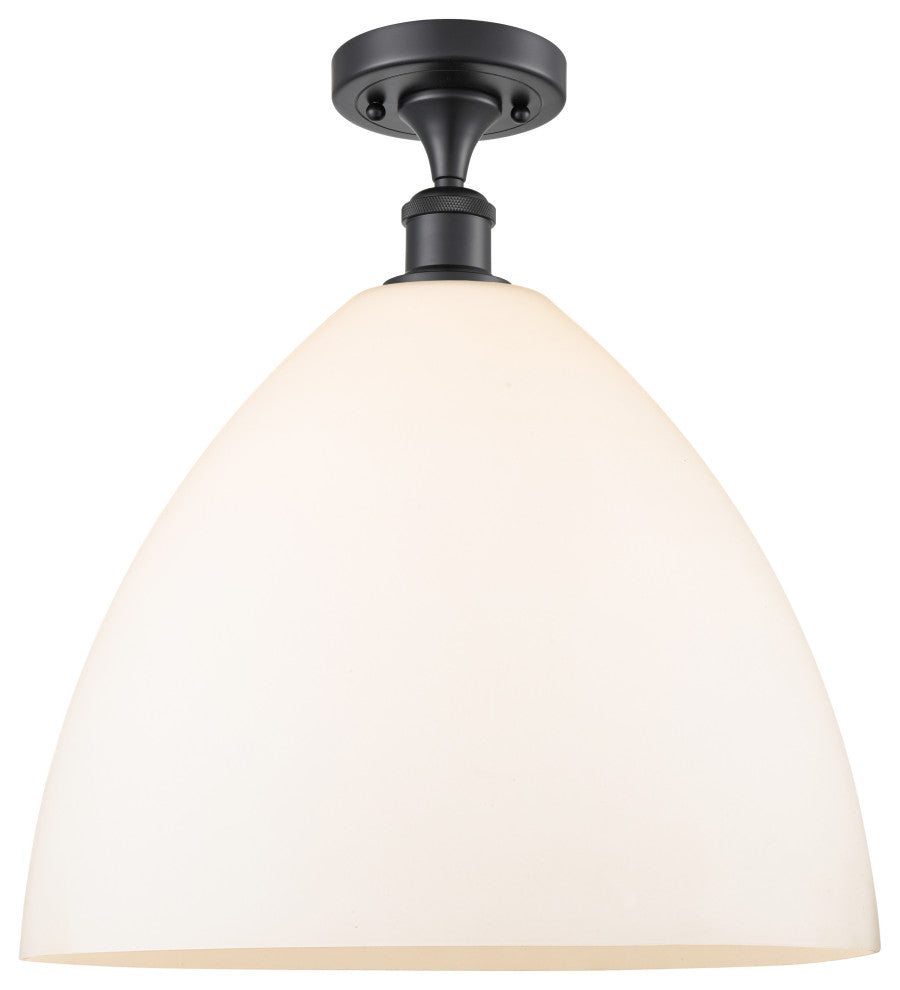 Innovations 516-1C-BK-GBD-161 1 Light Semi-Flush Mount, Matte Black