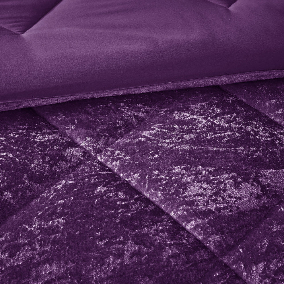 Intelligent Design Felicia Crushed Velvet 4-Piece Comforter Set