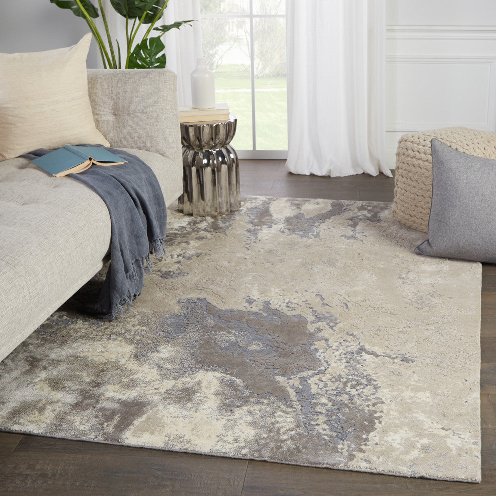 Jaipur Living Aegean Abstract Gray/ Beige Area Rug 12'X15'