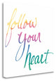 "Colorburst II Heart White Sq" By Mike Schick, Giclee on Gallery Wrap Canvas