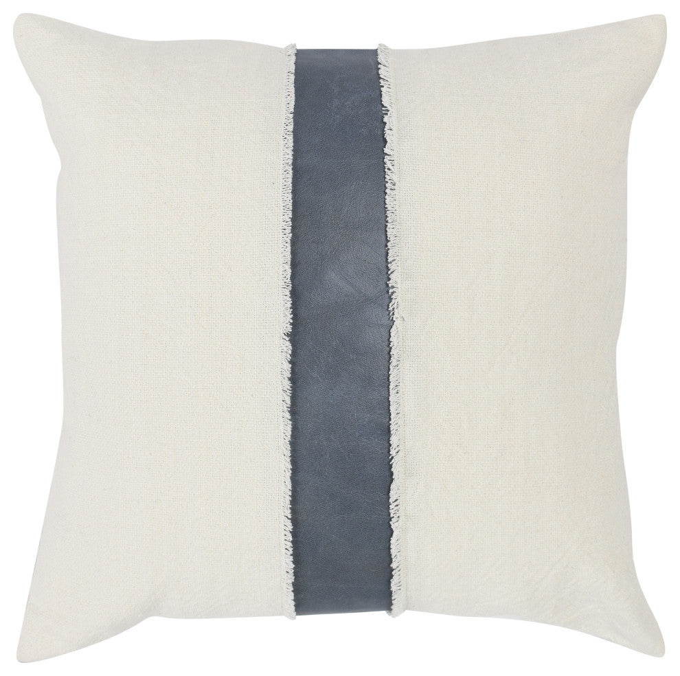 Steam 26" Throw Pillow, Natural by Kosas Home, Blue, Ivory