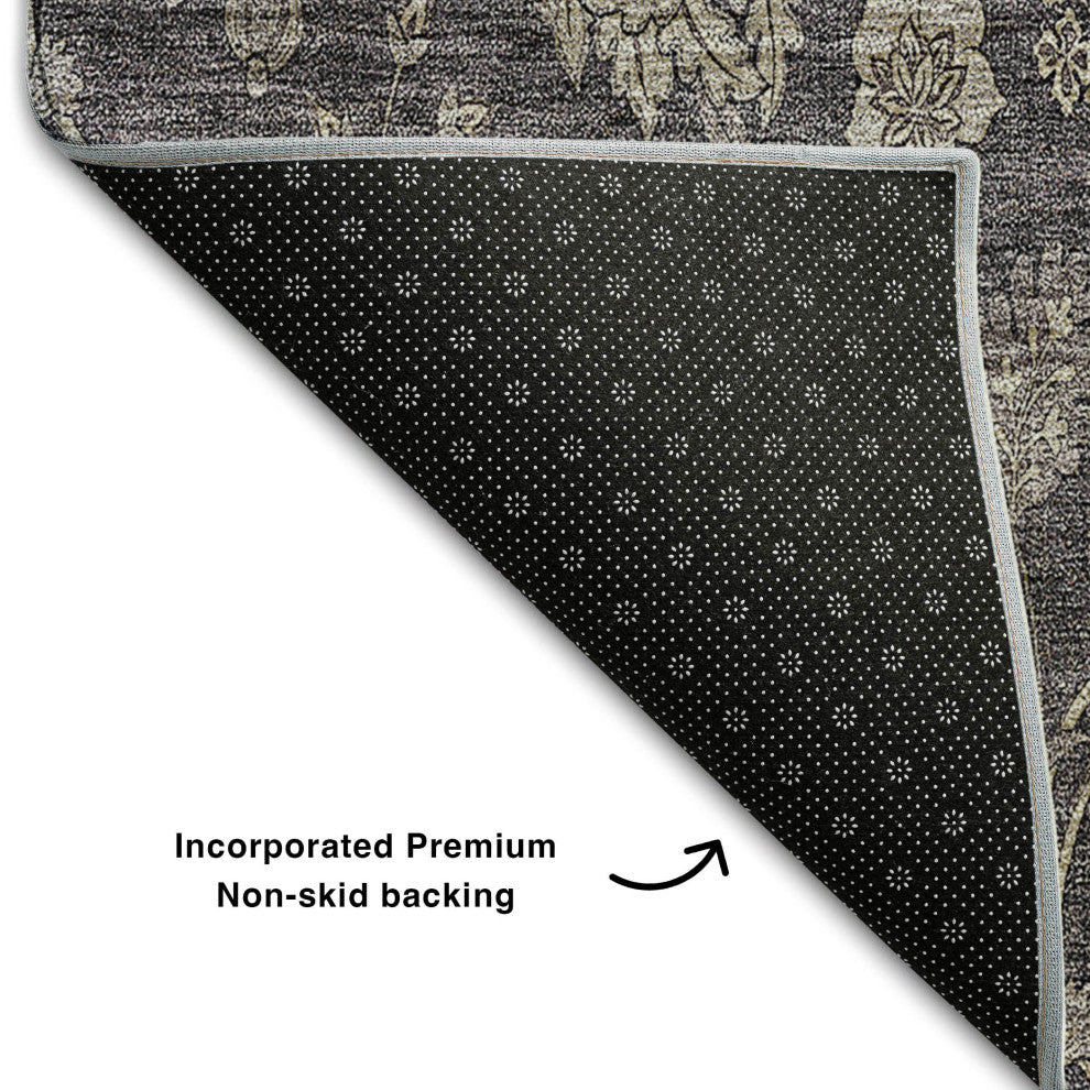 Premium Machine Washable Mayfield AMF680 Taupe 3' x 5' Rug