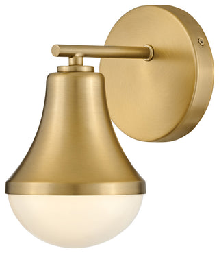 Lark Haddie 9" Modern Bath Sconce, Lacquered Brass