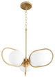 Quorum Belmont 3-Light Chandelier 6137-3-80, Aged Brass