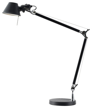 Black Frame, Chrome Hardware Table Lamp