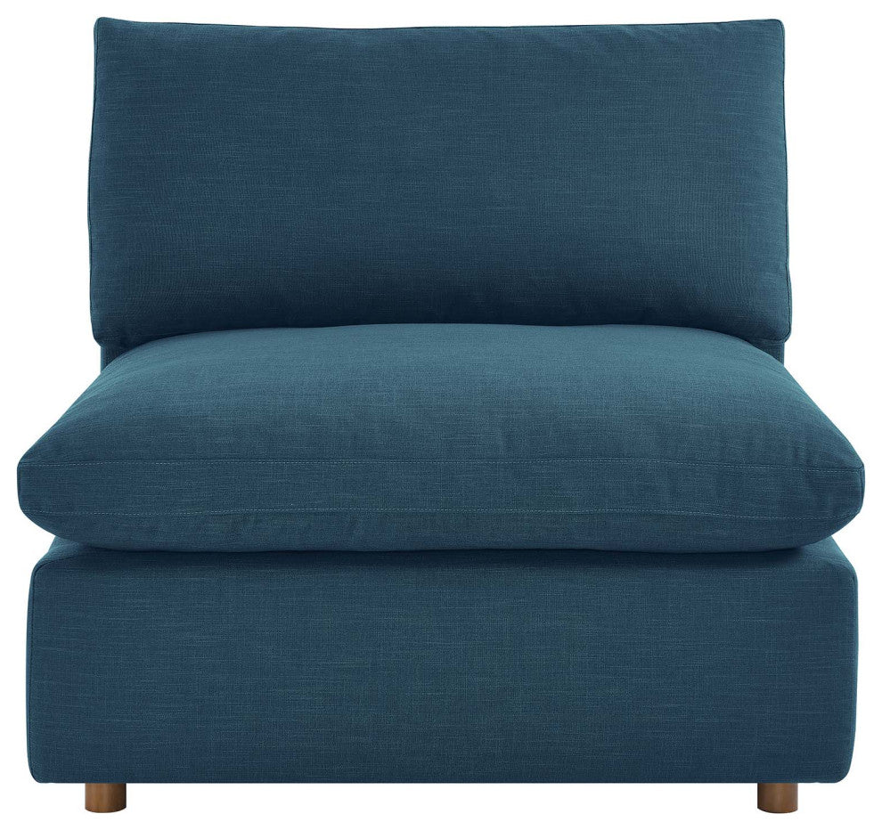 Commix Down Filled Overstuffed 6-Piece Sectional Sofa, Azure