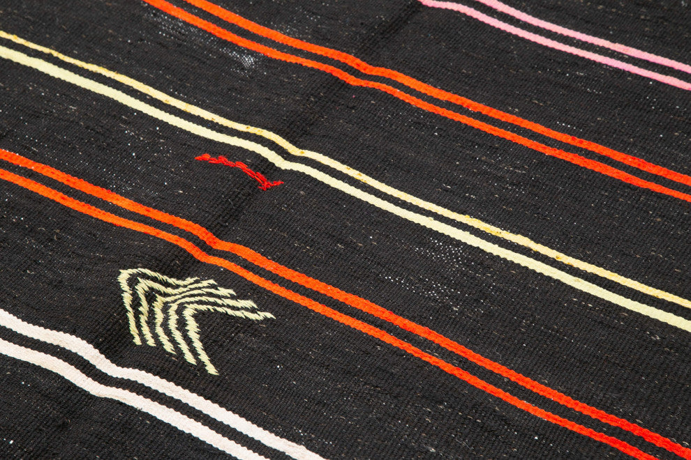 Rug N Carpet - Handmade Anatolian 7' 0'' x 10' 7'' Vintage Goat Hair Kilim Rug