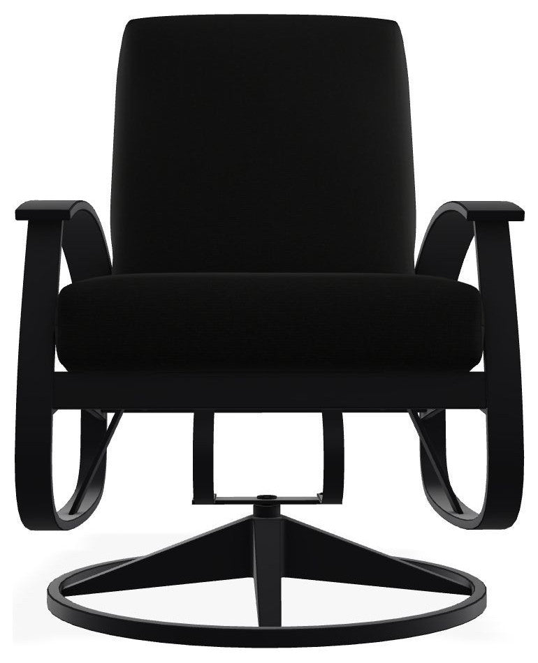 Belle Isle Cushion Outdoor Swivel Rocker, Black/Black