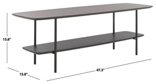 Safavieh Kayleigh Coffee Table, Dark Grey Oak/Matte Black
