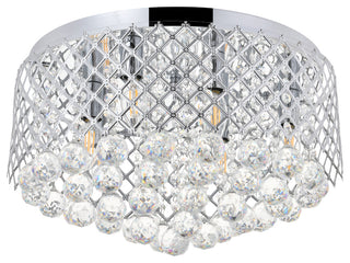 Chrome Finish 6-Light Flush Mount