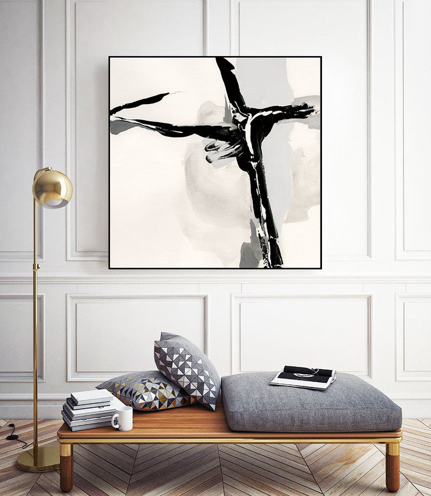 "Creamy Neutral Ii" Art Block Framed Canvas, 30"x30"