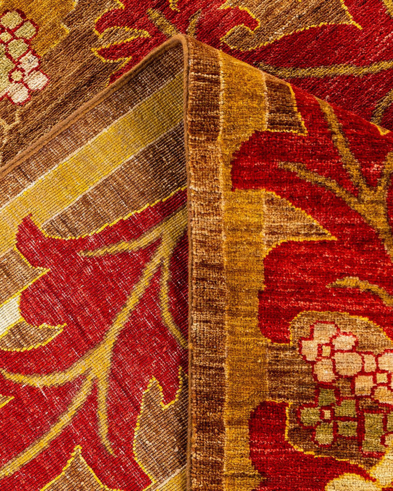 Overdyed, One-of-a-Kind Hand-Knotted Area Rug Brown, 8'10"x11'10"