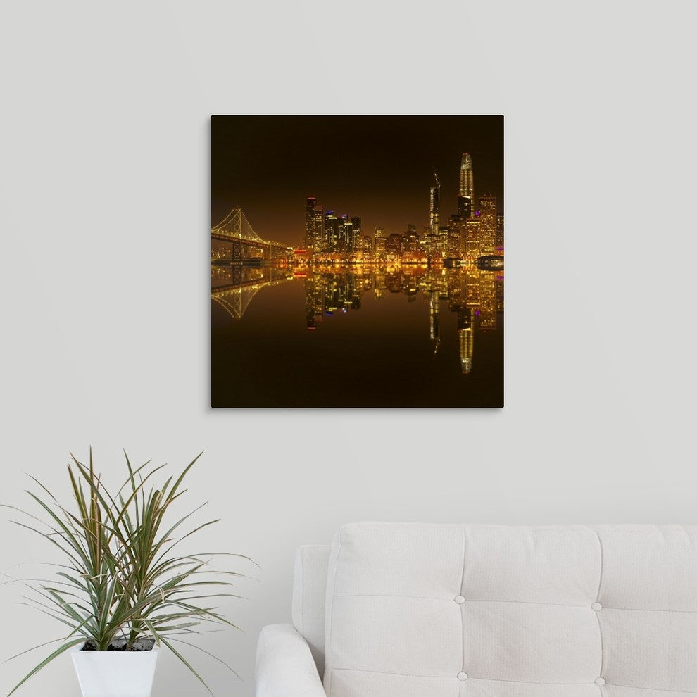 "Golden heart of San Francisco" Wrapped Canvas Art Print, 20"x20"x1.5"