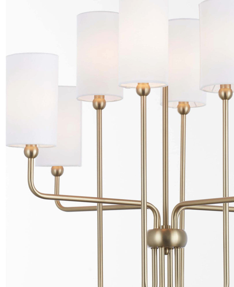 Quorum International 698-8 Charlotte 8 Light 30"W Chandelier - Aged Brass