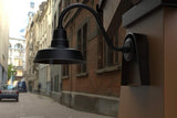 16" Vintage LED Sconce Light With Contemporary Arm, Matte Black