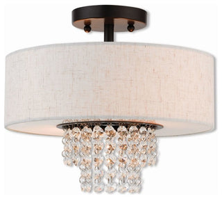 2 Light Ceiling Mount, English Bronze