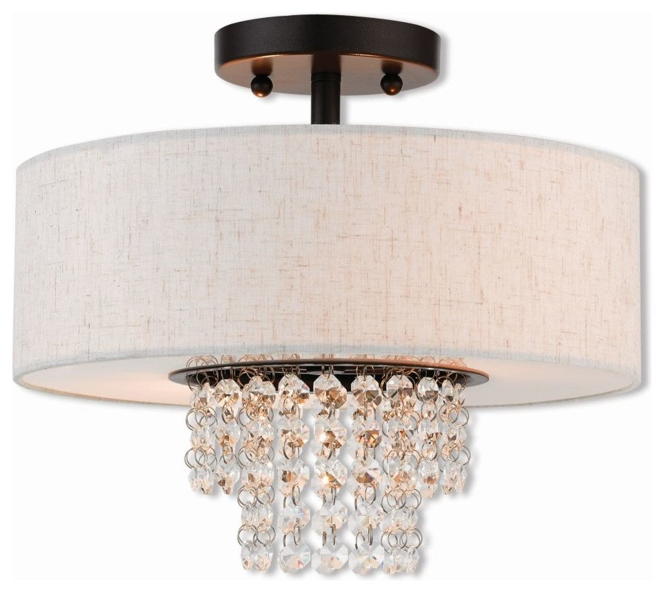 2 Light Ceiling Mount, English Bronze