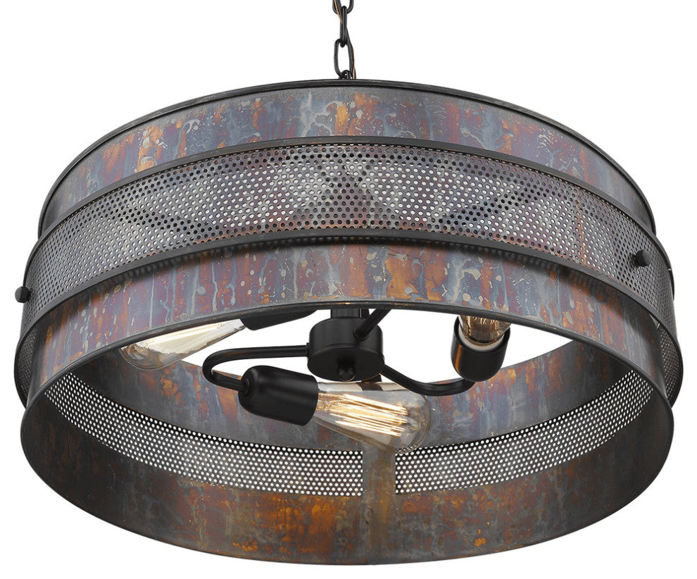 Ryker 3-Light Bronze Patina Pendant