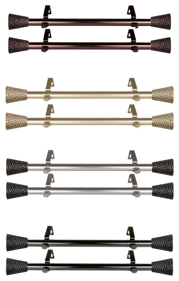 Maira Side Curtain Rods 12-20", Satin Nickel