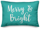 Merry & Bright, Teal 14x20 Lumbar Pillow